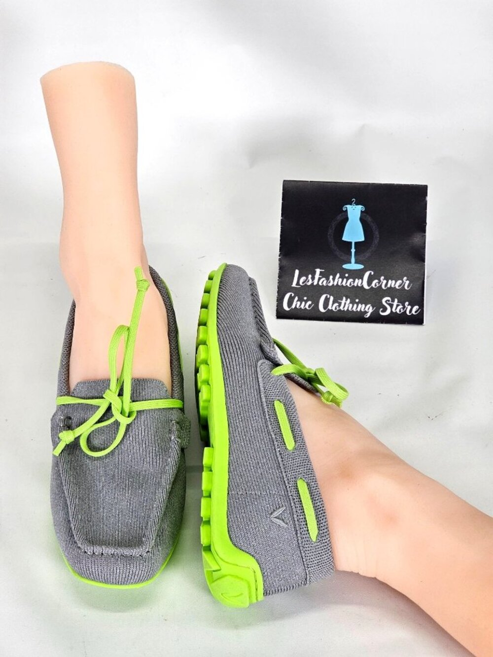 VIVAIA Women's Gray Green Square-Toe Jackie Slip On Driver Loafers Sz 5.5 148 - Picture 10 of 16